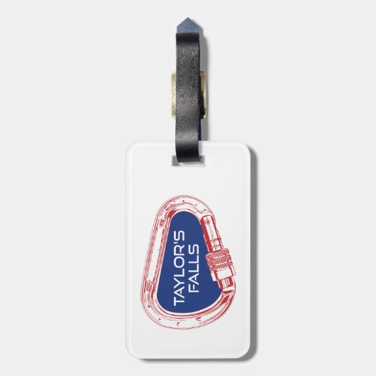 Taylor's Herfsten Minnesota Rock Klibing Carabiner Bagagelabel (Achterkant verticaal)