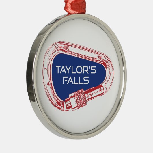 Taylor's Herfsten Minnesota Rock Klibing Carabiner Metalen Ornament (Rechts)