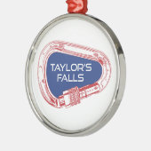 Taylor's Herfsten Minnesota Rock Klibing Carabiner Metalen Ornament (Links)