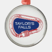 Taylor's Herfsten Minnesota Rock Klibing Carabiner Metalen Ornament (Voorkant)
