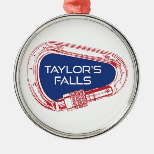 Taylor's Herfsten Minnesota Rock Klibing Carabiner Metalen Ornament