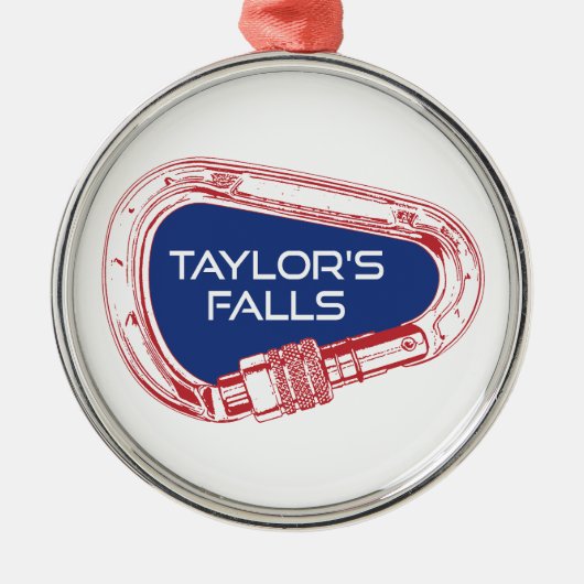 Taylor's Herfsten Minnesota Rock Klibing Carabiner Metalen Ornament (Voorkant)