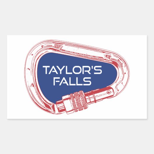 Taylor's Herfsten Minnesota Rock Klibing Carabiner Rechthoekige Sticker (Voorkant)