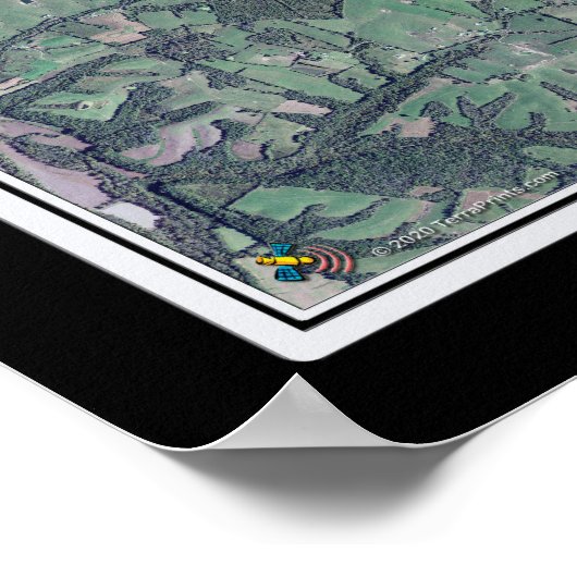 Taylorsville Lake Kentucky Satellite Poster Map (Hoek)