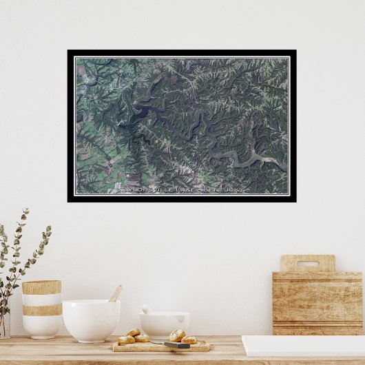 Taylorsville Lake Kentucky Satellite Poster Map (Keuken)