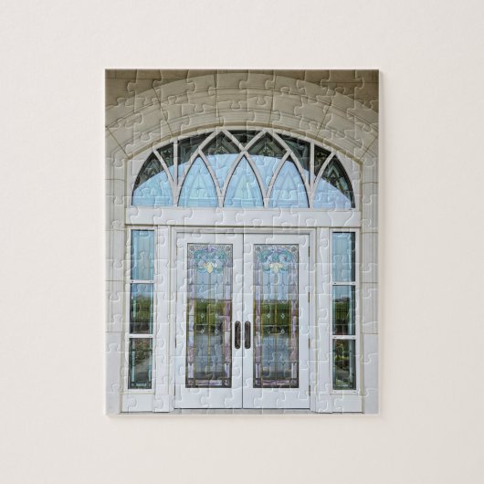 Taylorsville Utah Temple Glas in lood Legpuzzel (Verticaal)