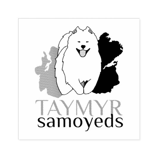 Taymyr Samoyeds logo Rubberstempel (Afrduk)