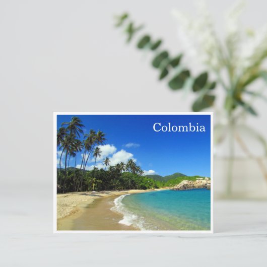 tayrona tropisch strand briefkaart (Staand voorkant)