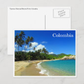 tayrona tropisch strand briefkaart (Voorkant / Achterkant)