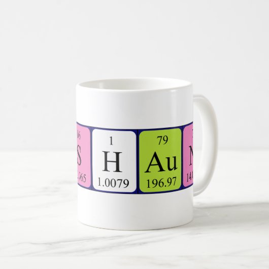 Tayshaun periodieke lijstnaam mok (Voorkant rechts)