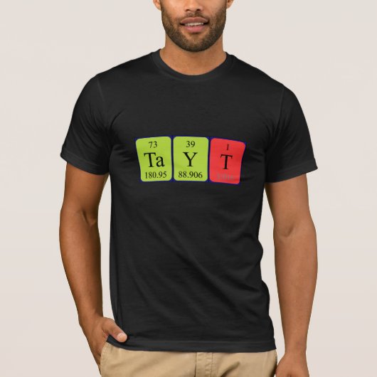 Tayt periodiek lijstnaam shirt (Voorkant)
