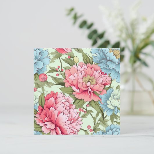 Taywanse Pioenrozen Kaart (Staand voorkant)