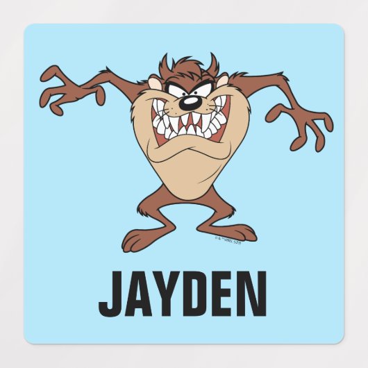 TAZ™ armen breed | Jouw naam toevoegen Labels (Design 2)