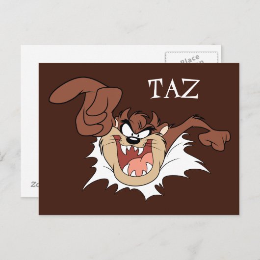 TAZ™ barstt door pagina Briefkaart (Voorkant / Achterkant)