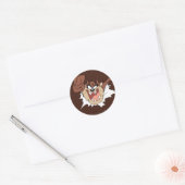TAZ™ barstt door pagina Ronde Sticker (Envelop)