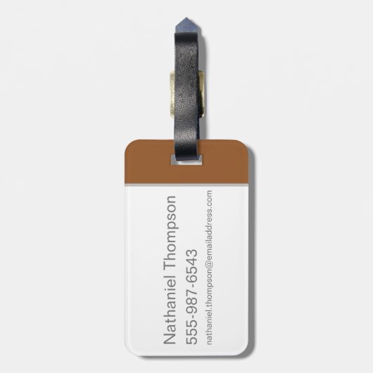 TAZ™ Crazy Smile Bagagelabel (Achterkant verticaal)