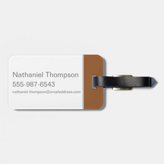 TAZ™ Crazy Smile Bagagelabel (Achterkant horizontaal)