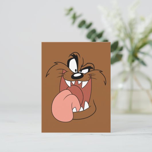 TAZ™ Crazy Smile Briefkaart (Staand voorkant)