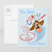 TAZ™ Crazy voor je! Briefkaart (Voorkant / Achterkant)