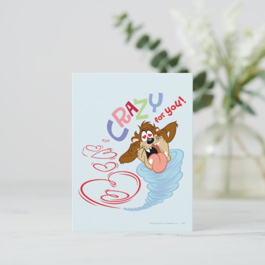 TAZ™ Crazy voor u! Briefkaart (Staand voorkant)