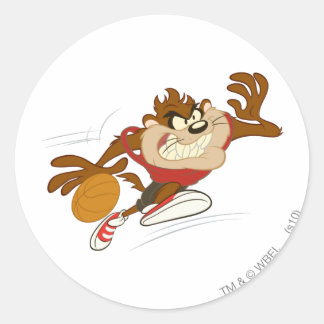 TAZ™ de Dribbelende Cycloon Ronde Sticker