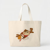 TAZ™ de Dribbling Cyclone Grote Tote Bag (Voorkant)