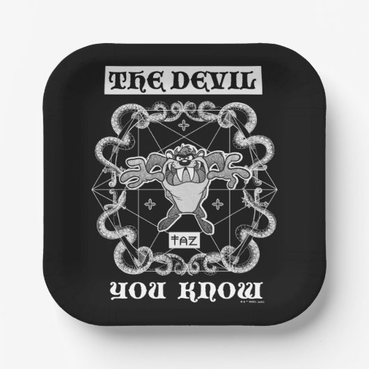 TAZ™ De duivel die je kent Papieren Bordje (Voorkant)