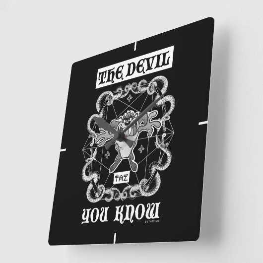 TAZ™ De duivel die je kent Vierkante Klok (Hoek)