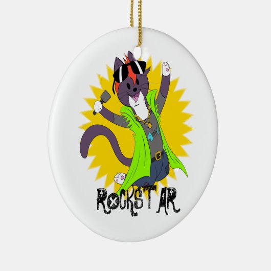 Taz de Rockstar Keramisch Ornament (Rechts)