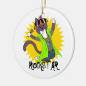 Taz de Rockstar Keramisch Ornament (Links)