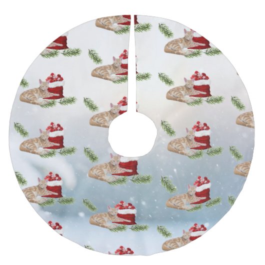 Taz - De slaperige kerstboomrok van de kat Kerstboom Rok (Voorkant)