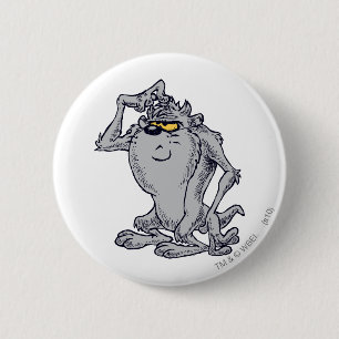 TAZ™ denkend artistiek ontwerp Ronde Button 5,7 Cm