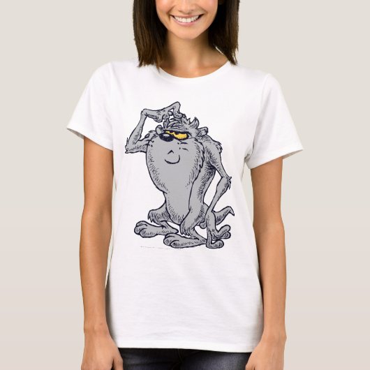 TAZ™ denkend artistiek ontwerp T-shirt (Voorkant)