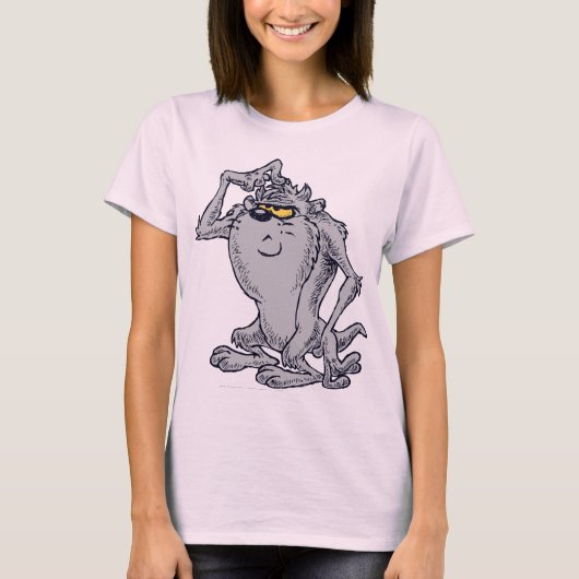 TAZ™ denkend artistiek ontwerp T-shirt (Voorkant)