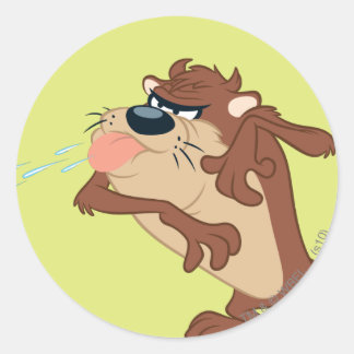 TAZ™ die zijn tong uitsteekt Ronde Sticker