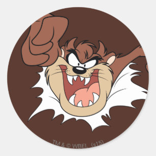 TAZ™ door de pagina heen brekend Ronde Sticker