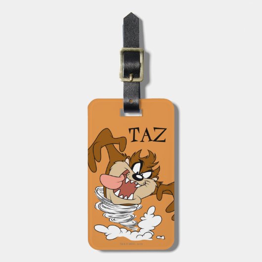 TAZ™ Draaiende Tornado Bagagelabel (Voorkant verticaal)