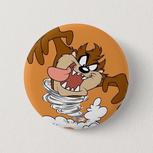 TAZ™ Draaiende Tornado Ronde Button 5,7 Cm (Voorkant)