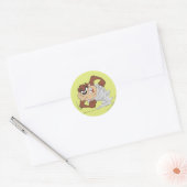 TAZ™ draait snel rond Ronde Sticker (Envelop)