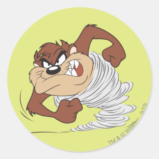 TAZ™ draait snel rond Ronde Sticker