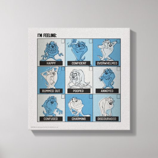 TAZ™ Emotion Checkbox Canvas Afdruk (Voorkant)