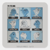 TAZ™ Emotion Checkbox Vierkante Sticker (Voorkant)