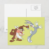 TAZ™ en BUGS BUNNY™ Briefkaart (Voorkant / Achterkant)