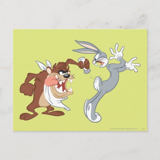 TAZ™ en BUGS BUNNY™ Briefkaart (Voorkant)
