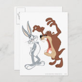 TAZ™- en BUGS BUNNY™-software niet eens ingebouwd Briefkaart (Voorkant / Achterkant)