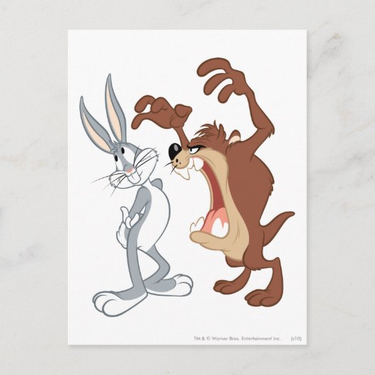 TAZ™- en BUGS BUNNY™-software niet eens ingebouwd Briefkaart (Voorkant)