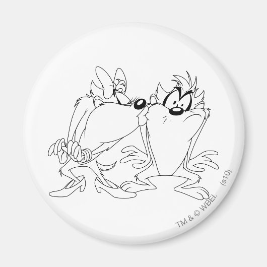 TAZ™ en meisje Magneet (Voorkant)