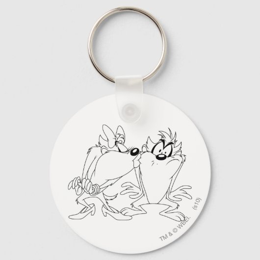 TAZ™ en meisje Sleutelhanger (Voorkant)