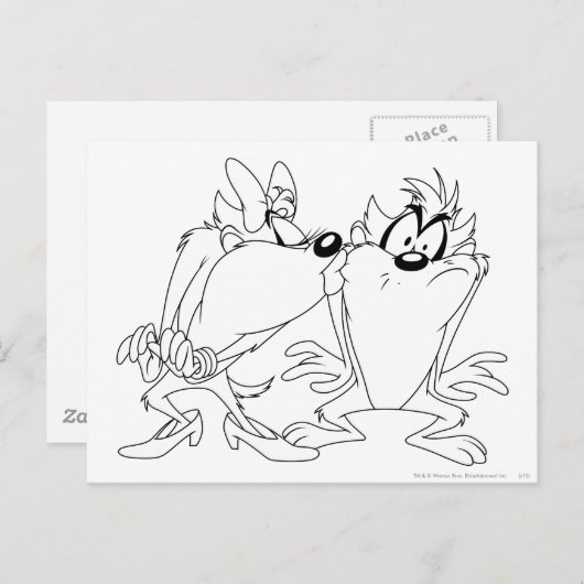 TAZ™ en She-Devil Briefkaart (Voorkant / Achterkant)