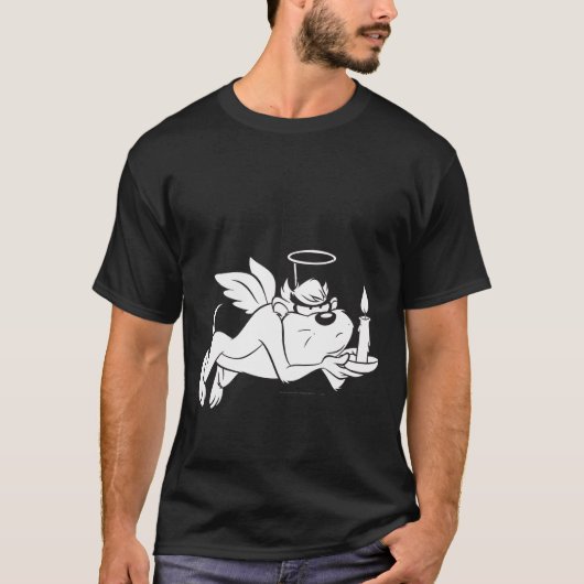 TAZ™-engel met kaars T-shirt (Voorkant)